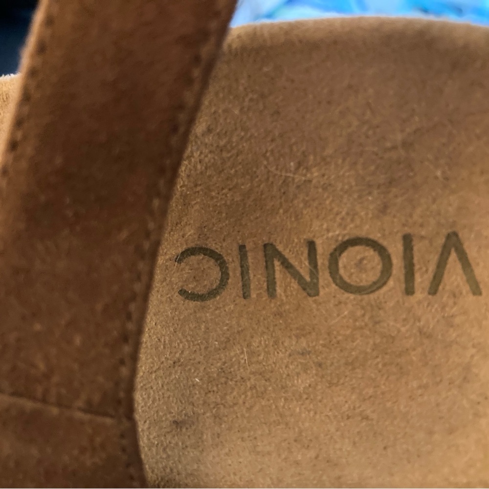 Rust Suede Vionic Adjustable Width Ankle Sandals - image 5